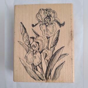 Floral Design Wooden Stamp